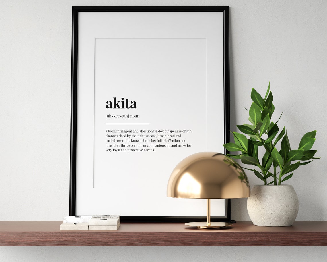 Akita Definition Meaning Wall Art Akita Print Definition Print Print Instant - Image 2