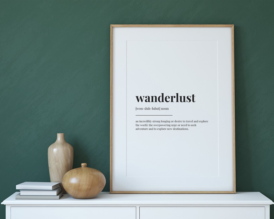 Wanderlust Definition Art Print, Travel Decor - Image 3