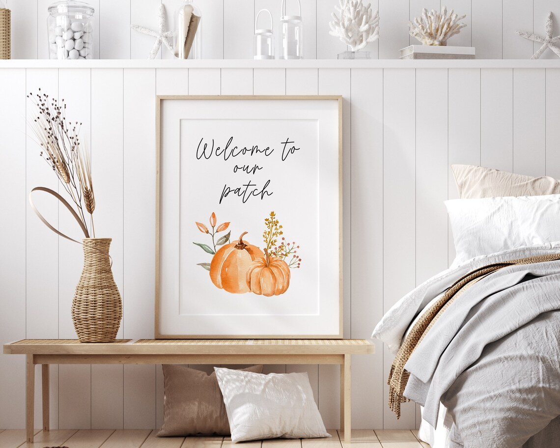 Welcome To Our Patch, Pumpkin Decor Autumn Print - Image 3
