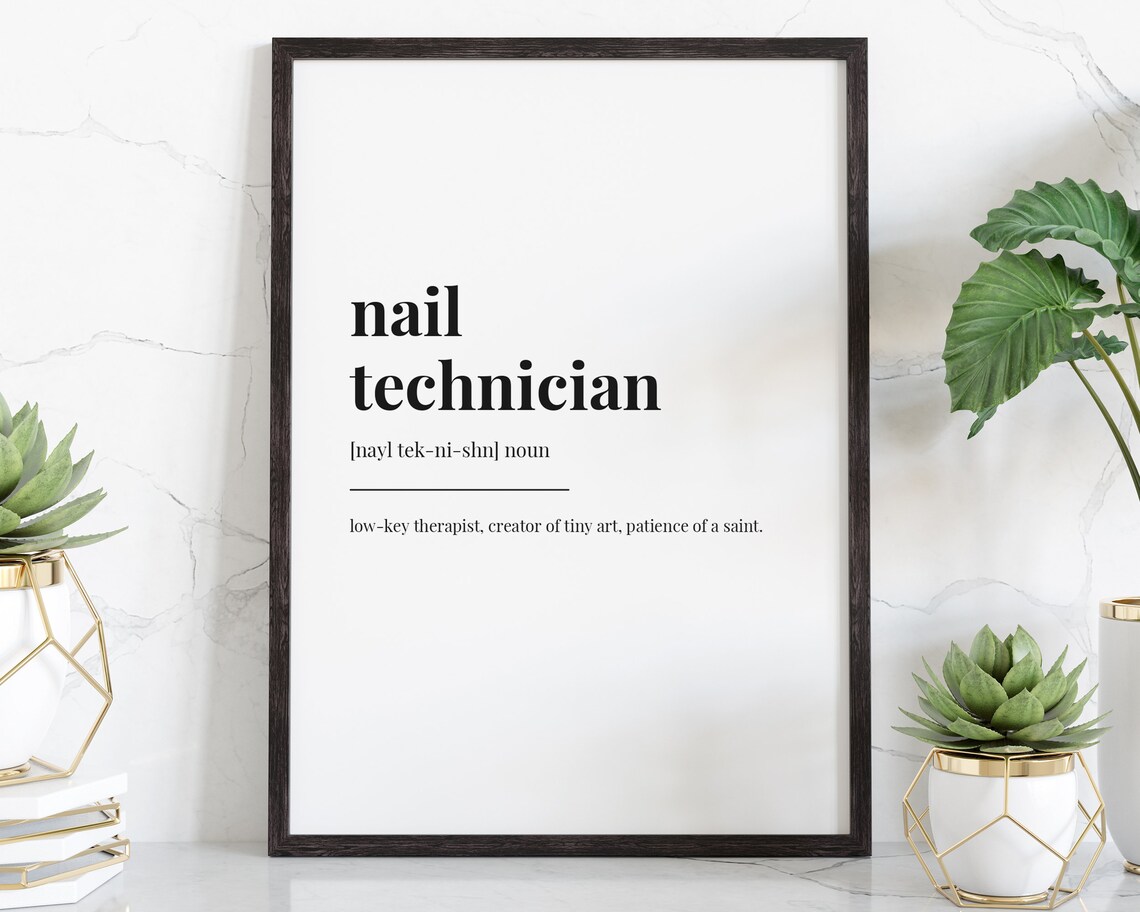 Nail Technician Definition Quote, Salon Wall Art Print - Image 3