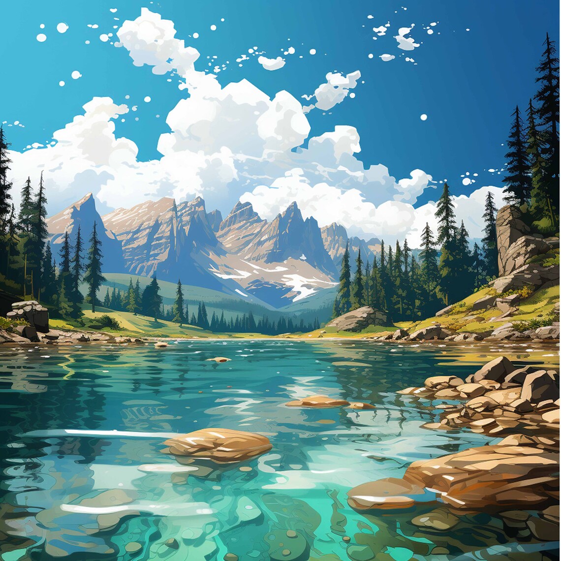 Banff National Park Mountain Lake Canada Scenic Travel Poster - Image 4