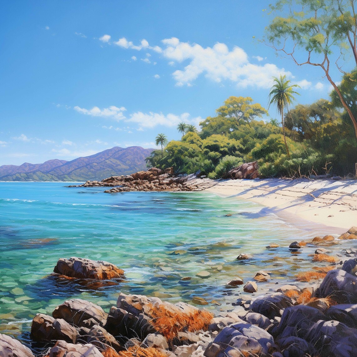 Magnetic Island Australia Tropical Beach Coast Scenic Travel Poster - Image 4