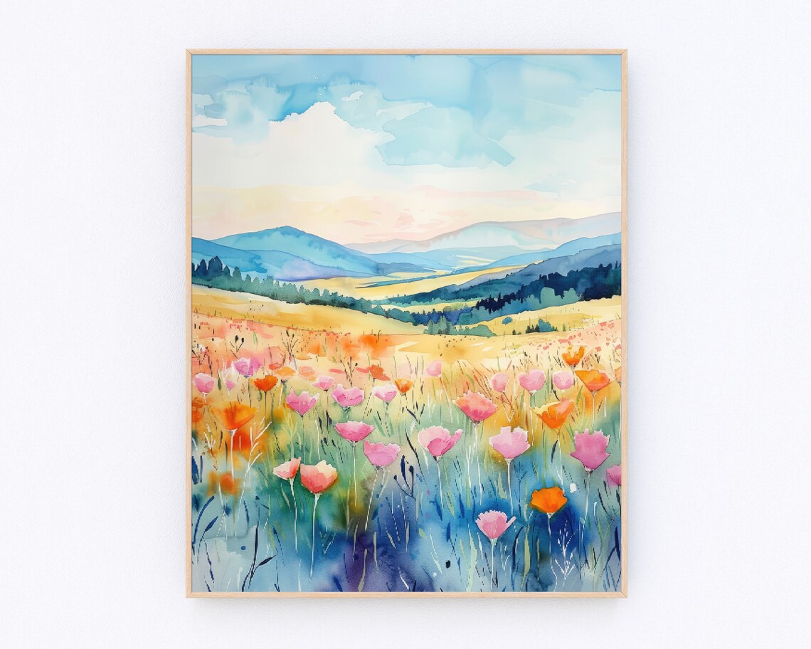 Blue Ridge Parkway Landscape Art Print, North Carolina