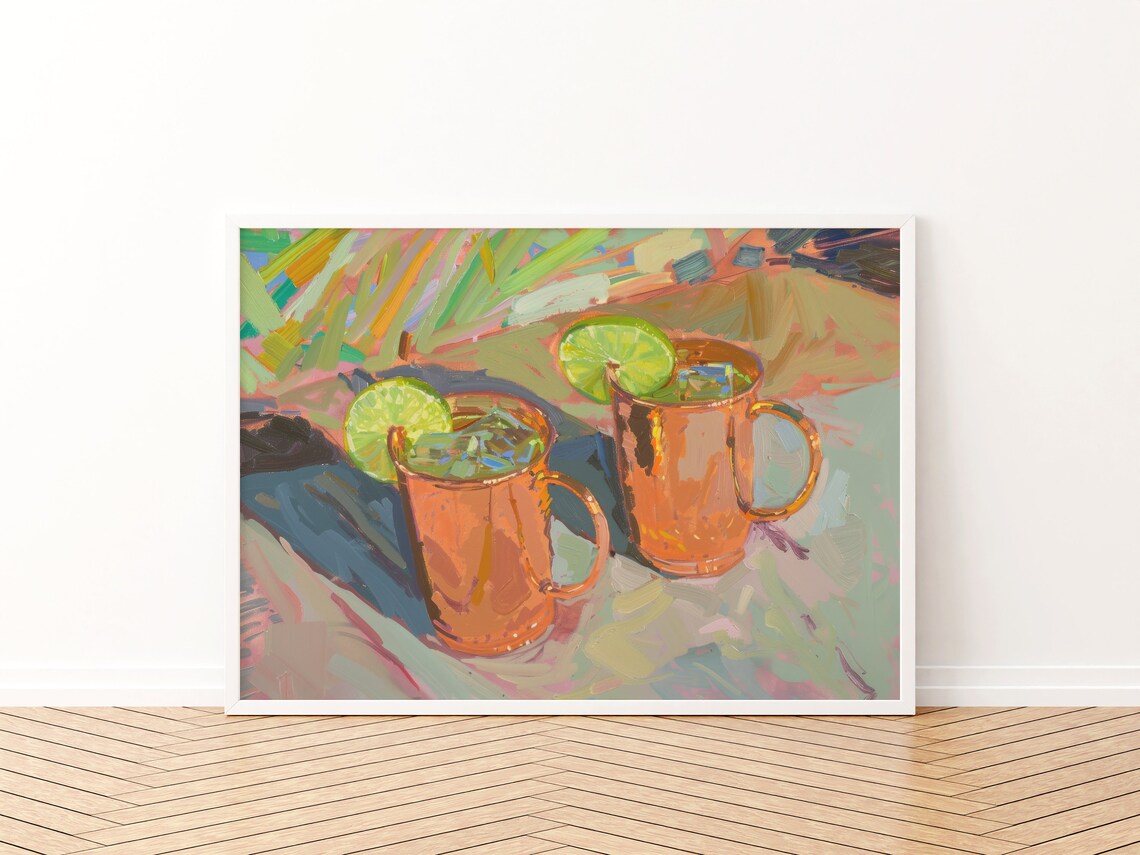 Moscow Mule Retro Cocktail Poster Art Print - Image 2