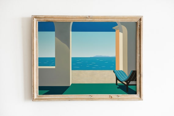 Modern Ocean Print, Contemporary Coastal Art