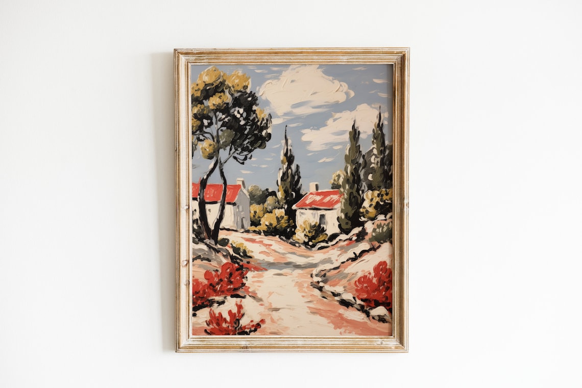 Rustic French Country Art Print, Guest House Decor