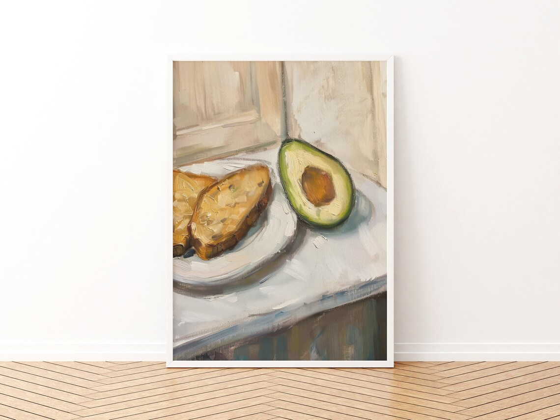 Avocado Toast Art Print, Trendy Kitchen Decor - Image 3
