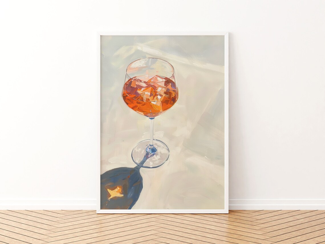 Cocktail Painting Retro Bar Cart Decor Art Print - Image 3
