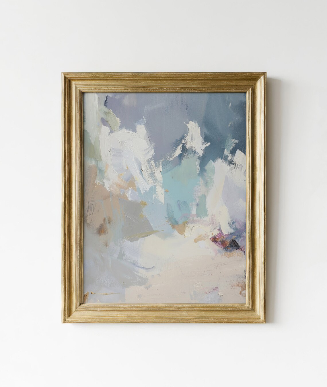 Soft Coastal Abstract Beach Painting No. 1, Art Print - Image 2