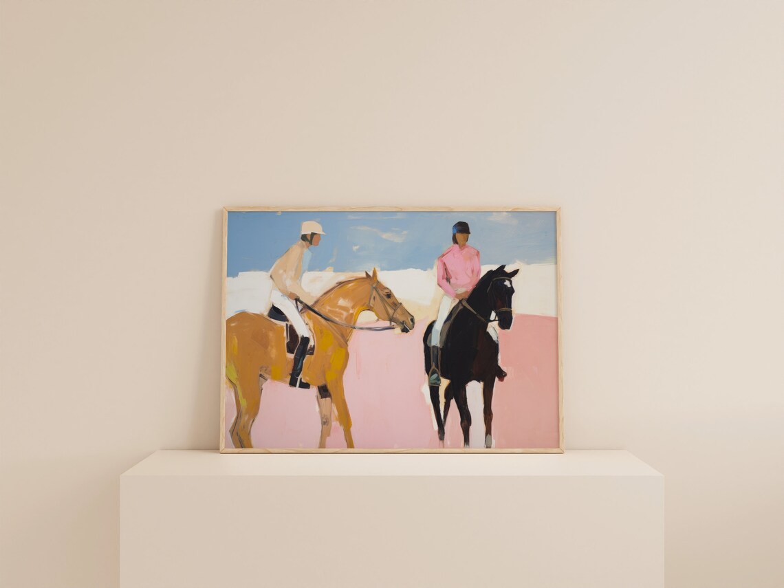 Equestrian Art Print, Preppy Teen Girl Room Decor - Image 2