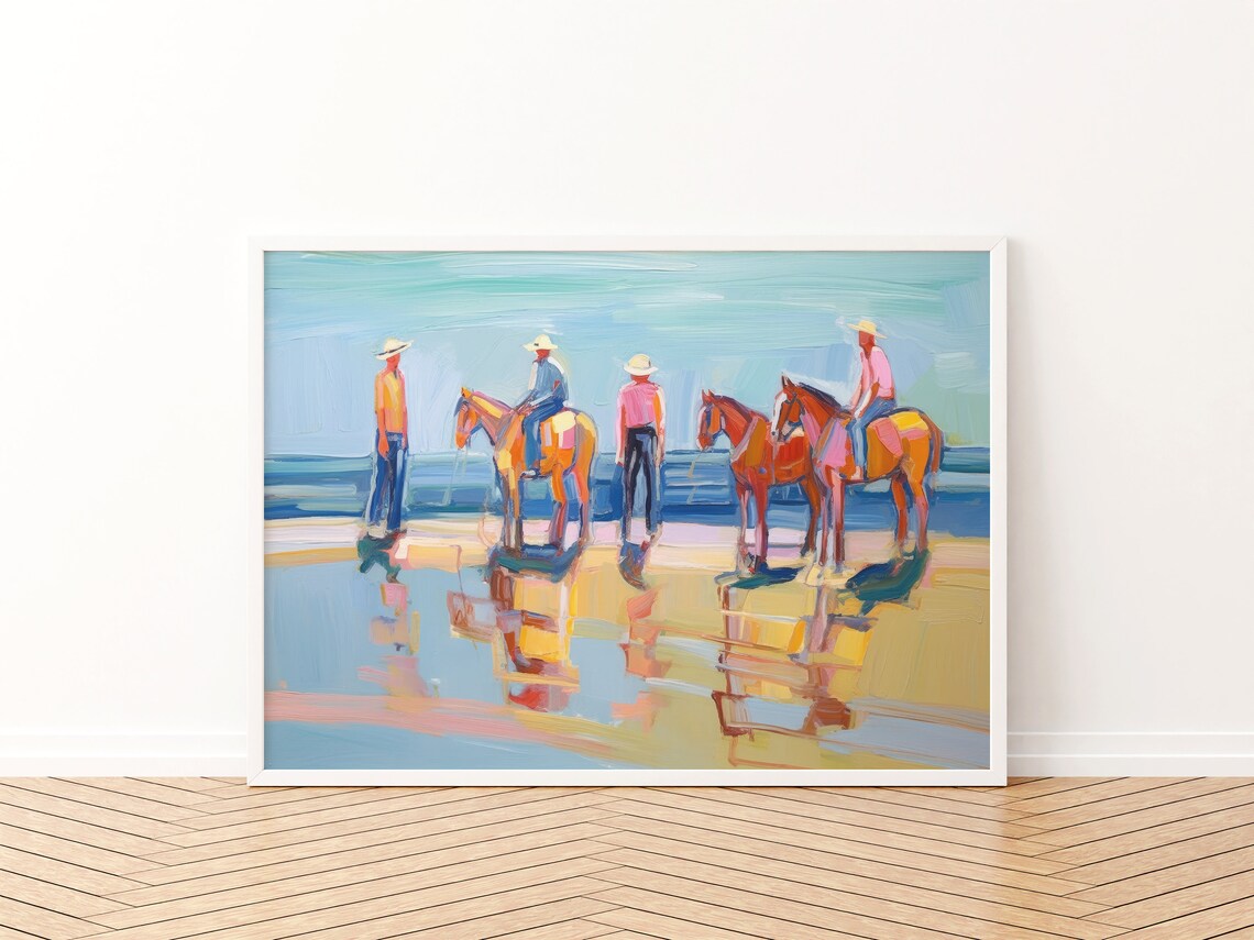 Western Coastal Landscape Cowboy Art Print - Image 3