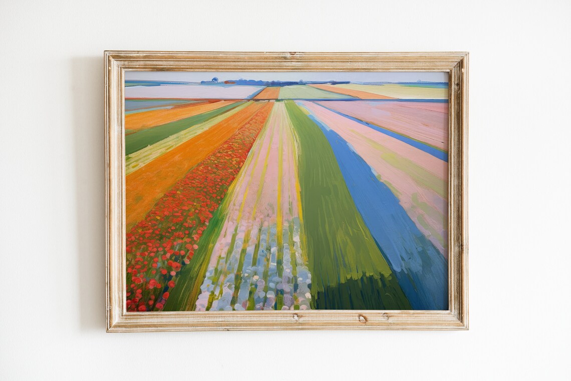 Abstract Countryside Soft Floral Art Print