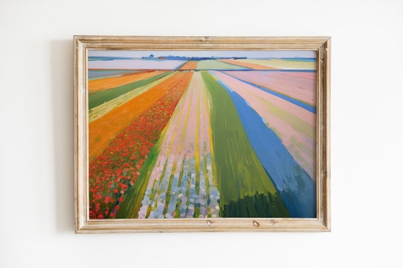 Abstract Countryside Soft Floral Art Print