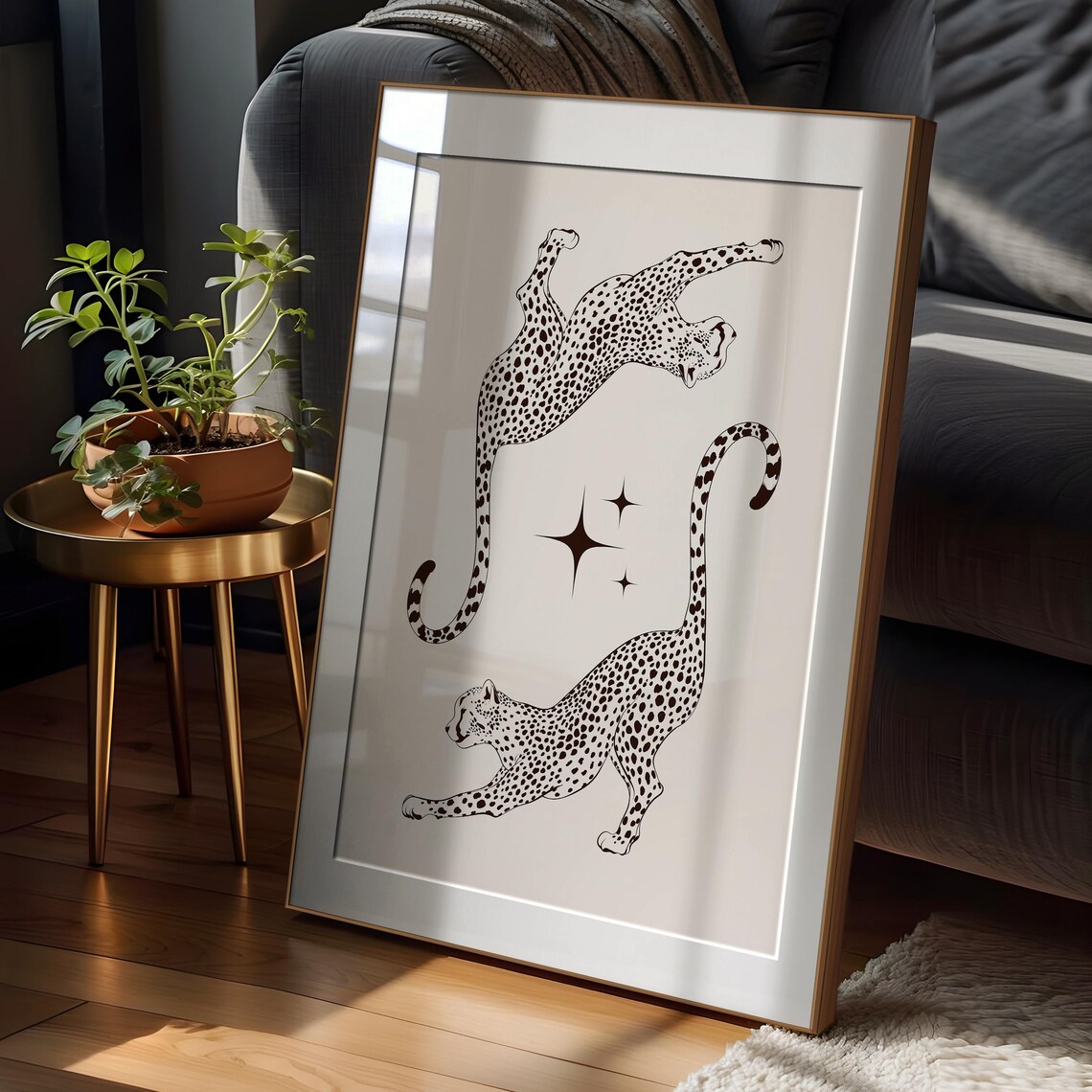 Cheetah Aesthetic Funky Leopard Print Poster - Image 2