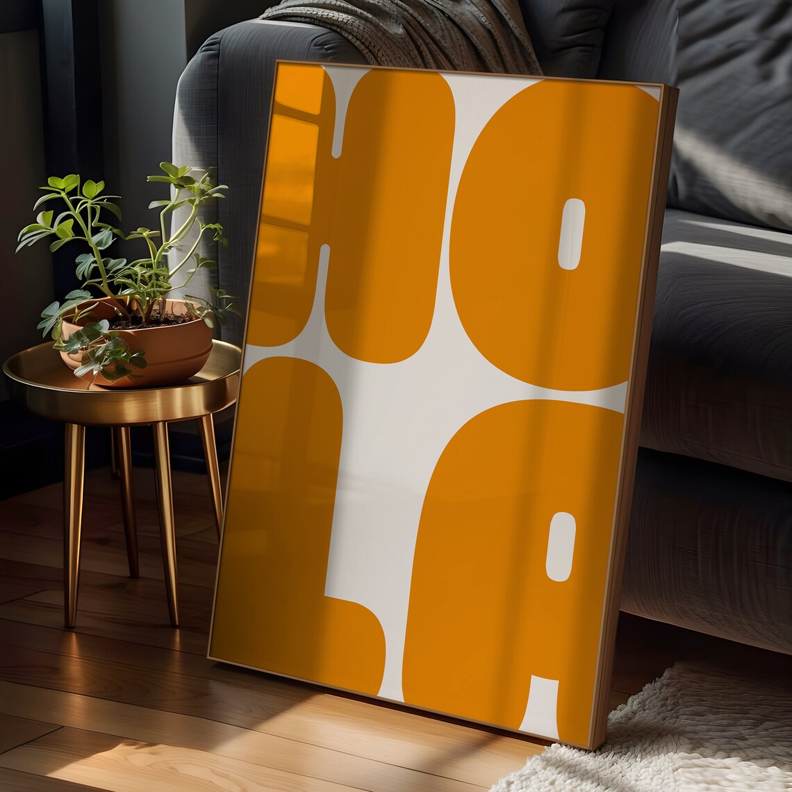Hola Spanish Funky Dopamine Typography Art Print - Image 2