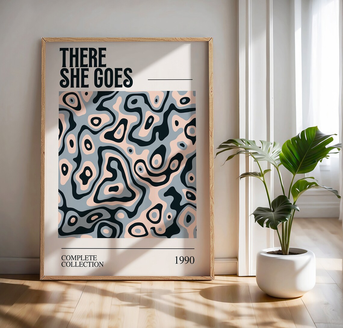 There She Goes Wall Print Music Wall Decor Music Art Print Music Album Poster Album Cover Poster Retro Gallery Wall - Image 4
