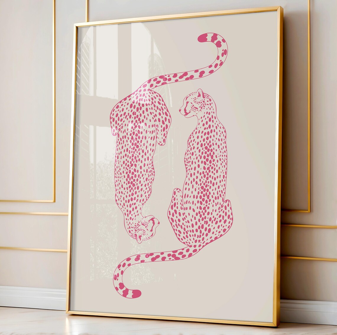 Pink Cheetah Poster, Funky Preppy Room Decor - Image 2