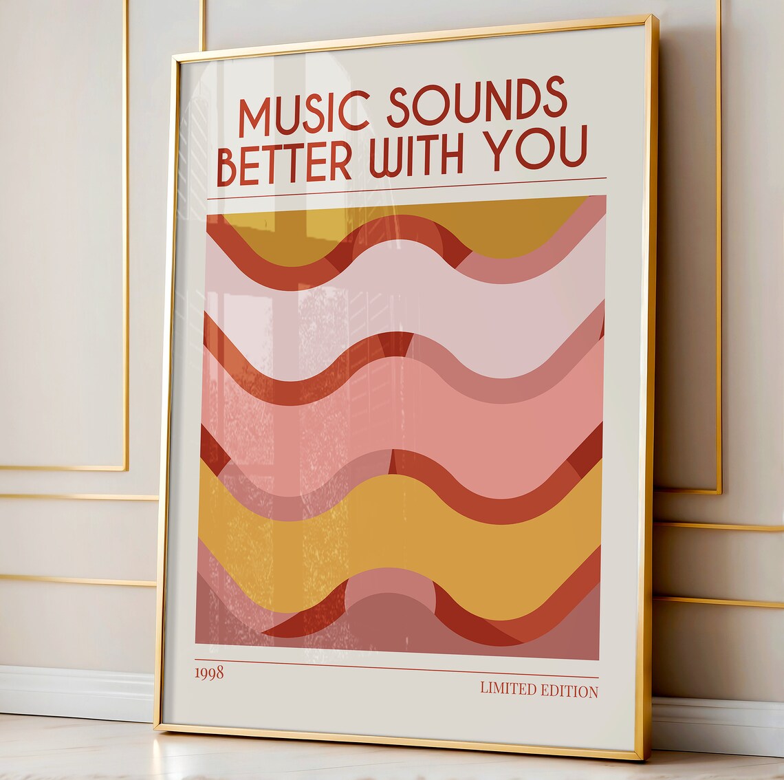 Music Sounds Better Retro Music Art Print - Image 5