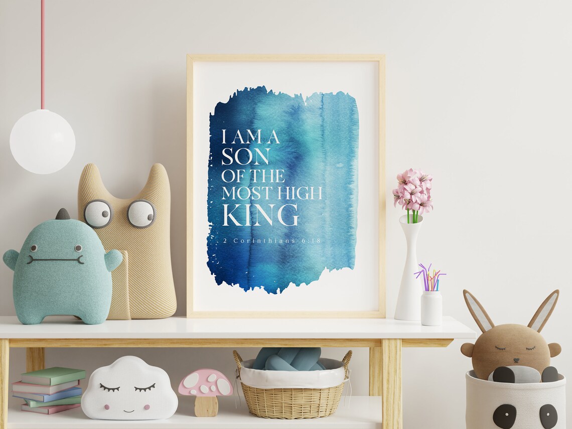 I Am A Son Of The Most High King, Christian Wall Art Print - Image 2