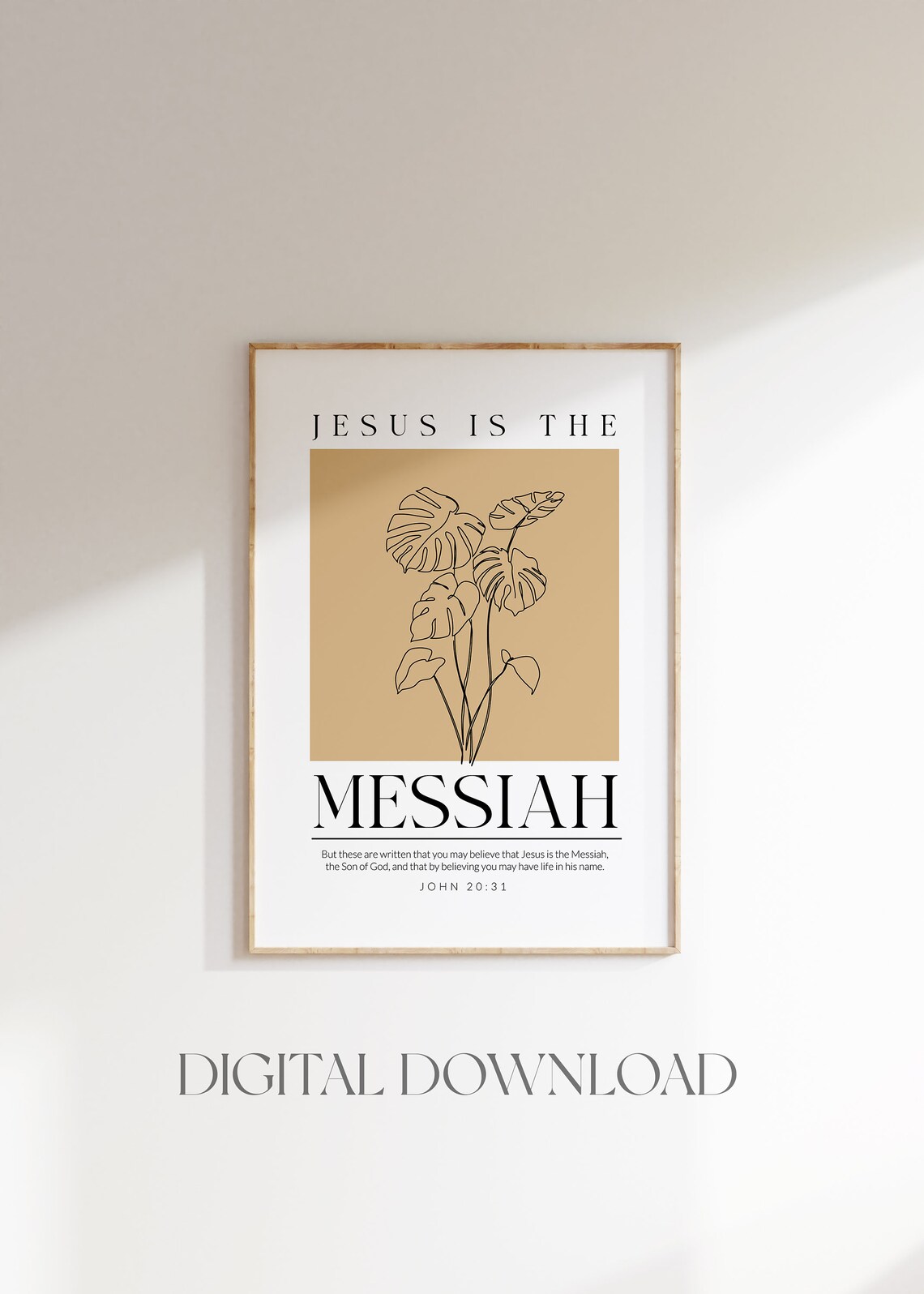 John 20:31 Jesus Is The Messiah Art Print, Minimalist - Image 4