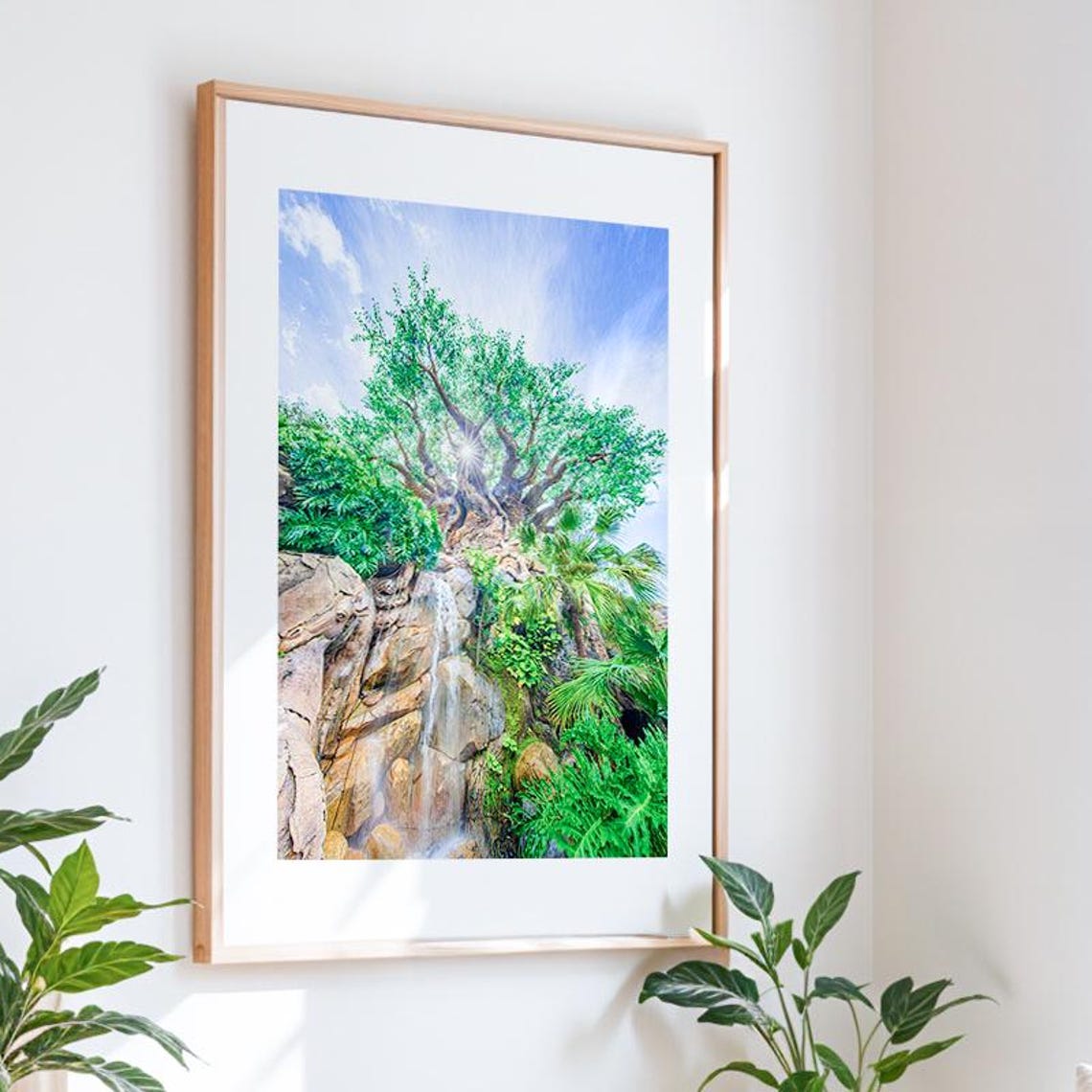 Tree Of Life Waterfall Disney Animal Kingdom Park Photo Poster