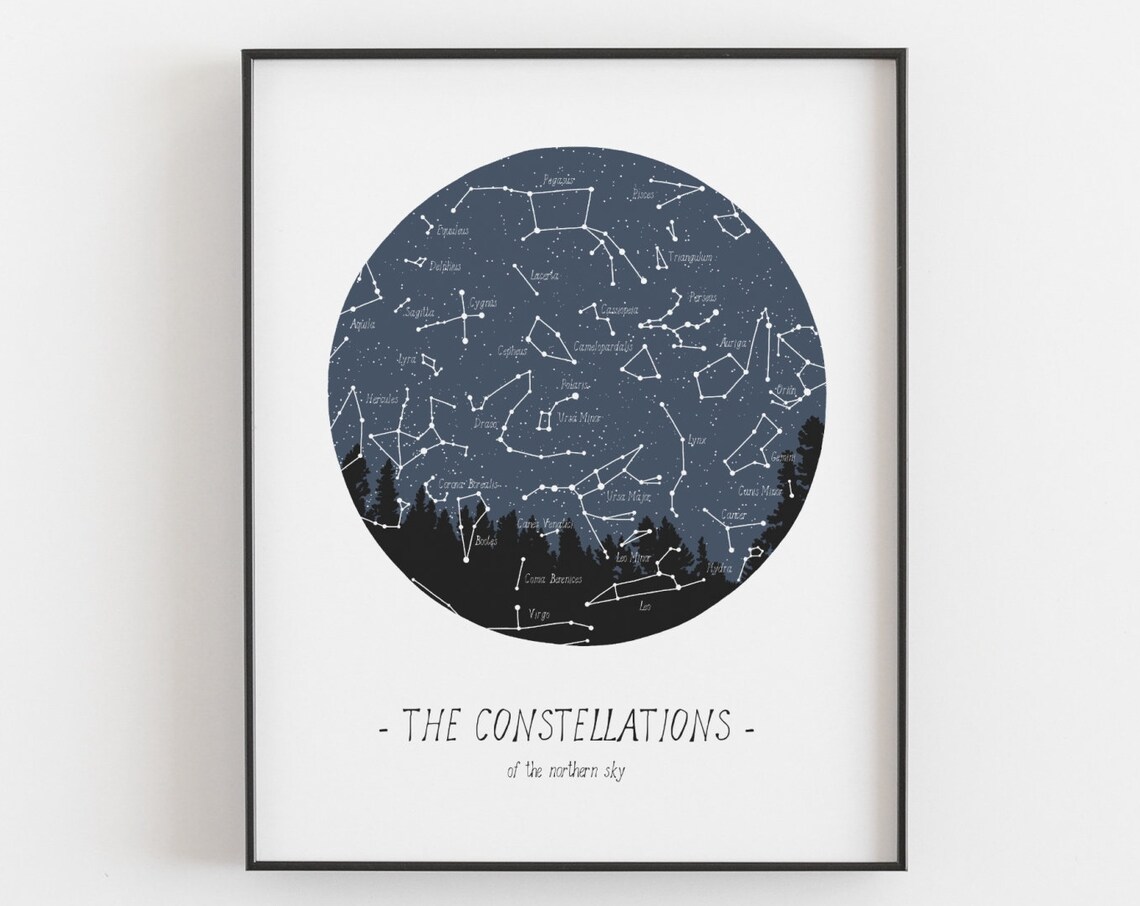 Constellations Print, Northern Hemisphere Star Chart - Image 2