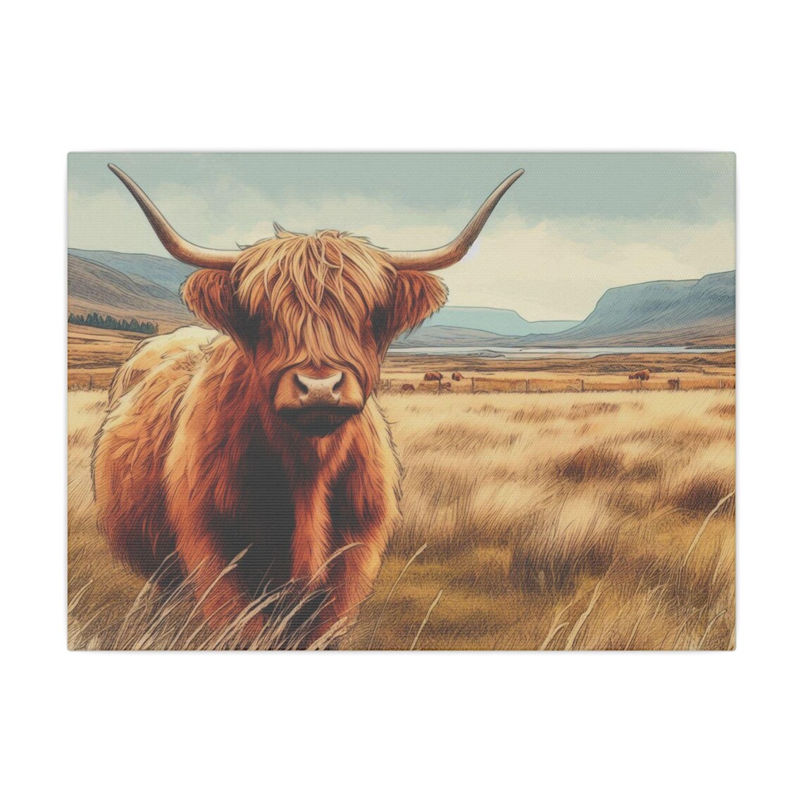 Highland Cow Rustic Farmhouse Wall Decor
