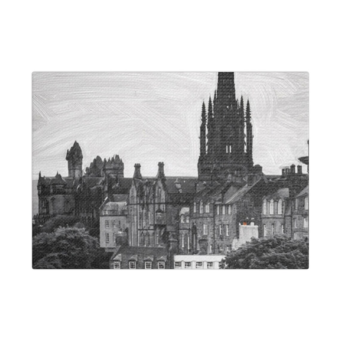 Edinburgh Cityscape, Modern Home Decor Art Print