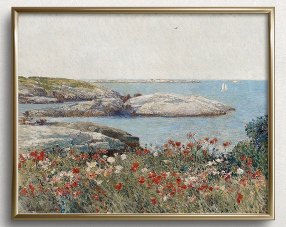 Coastal Blooms Lake House Summer Decor Art Print