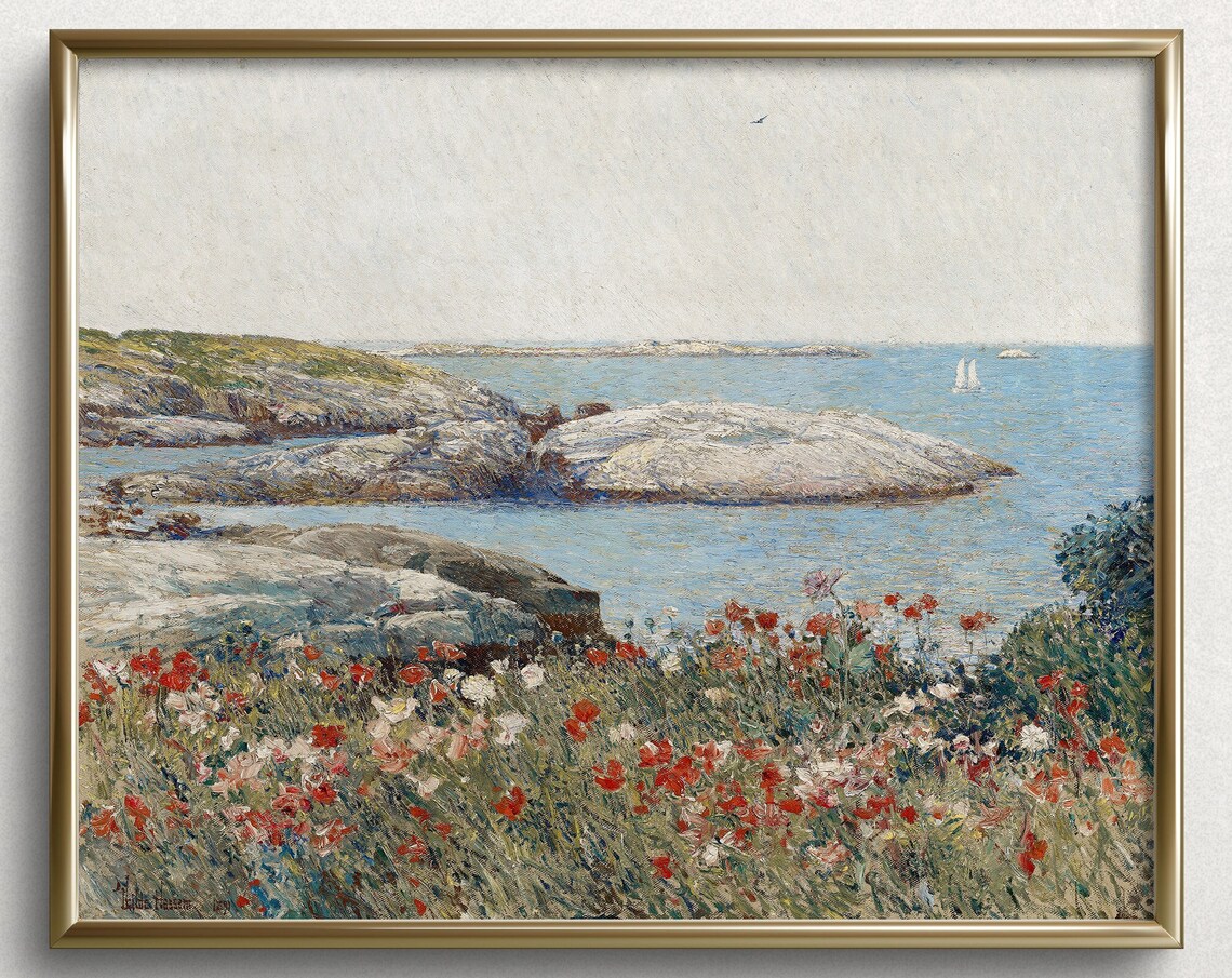 Coastal Blooms Lake House Summer Decor Art Print
