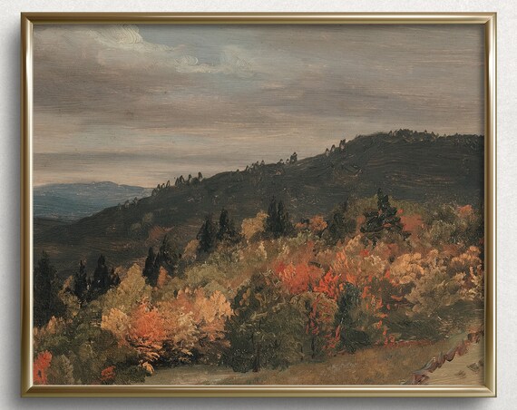 Autumn Canyons, Moody Autumn Mountains Art Print