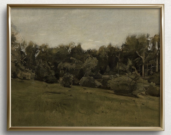 Countryside Forest Vintage Landscape Art Print