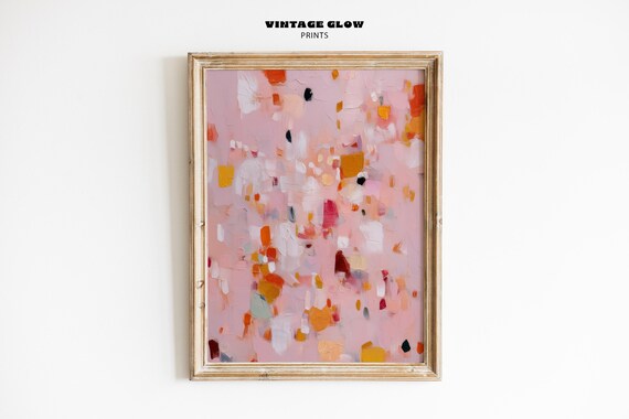 Modern Abstract Art Print Minimalist Wall Decor Contemporary Living Room Neutral V351
