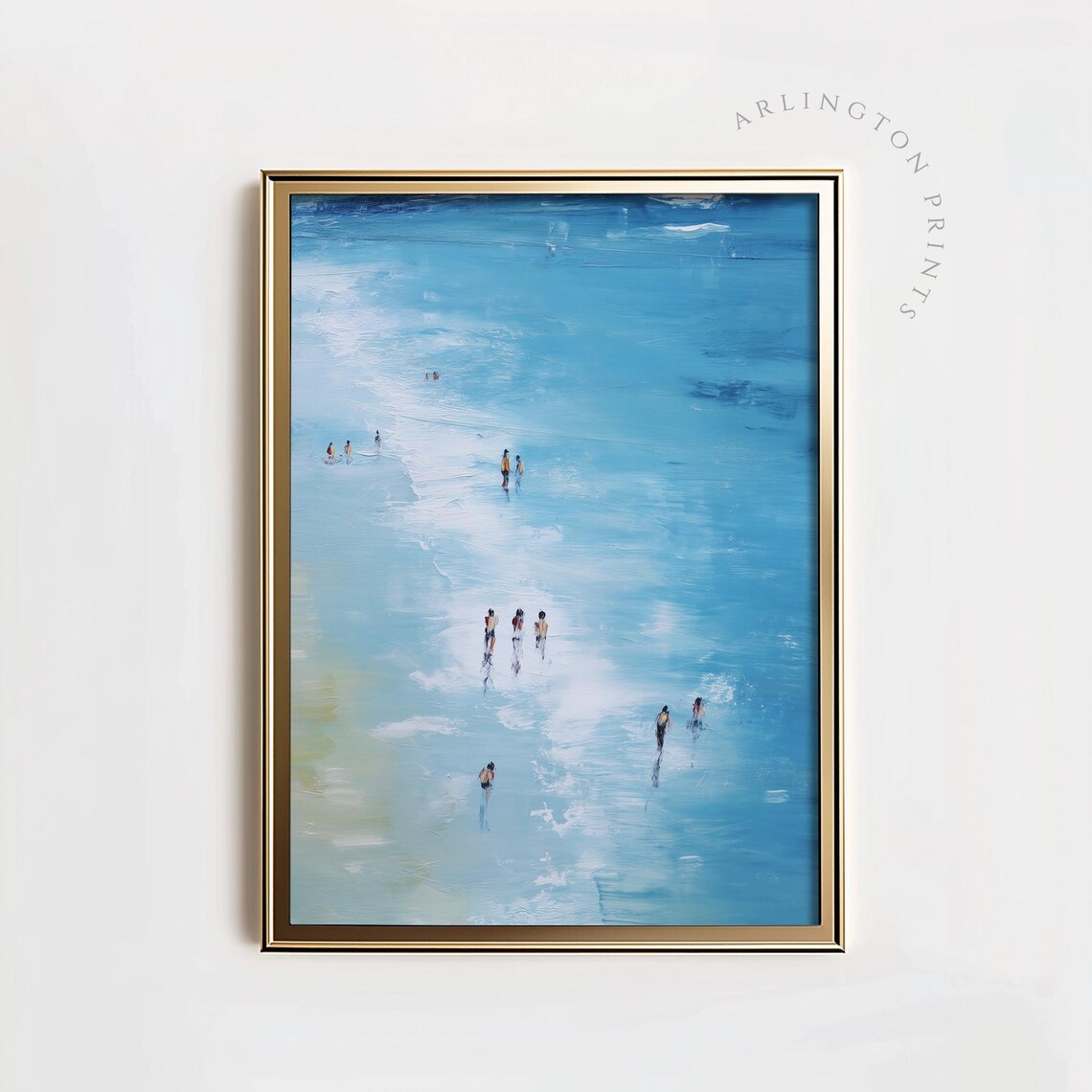 Abstract Coastal Ocean Art, Beach Scene Poster