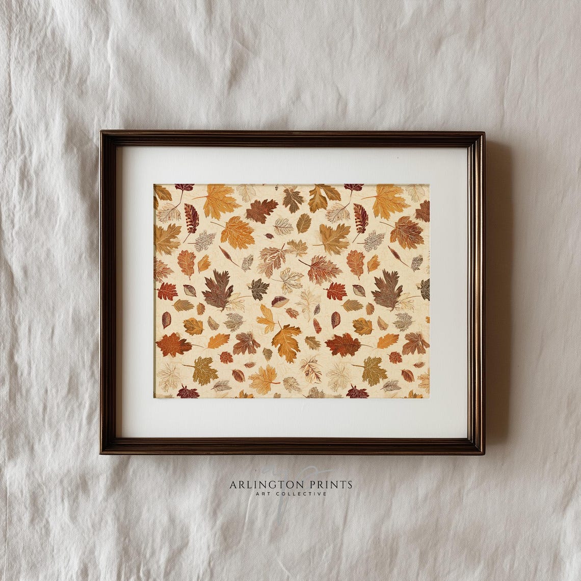 Vintage Fall Leaves Botanical Autumn Foliage Farmhouse Art Poster