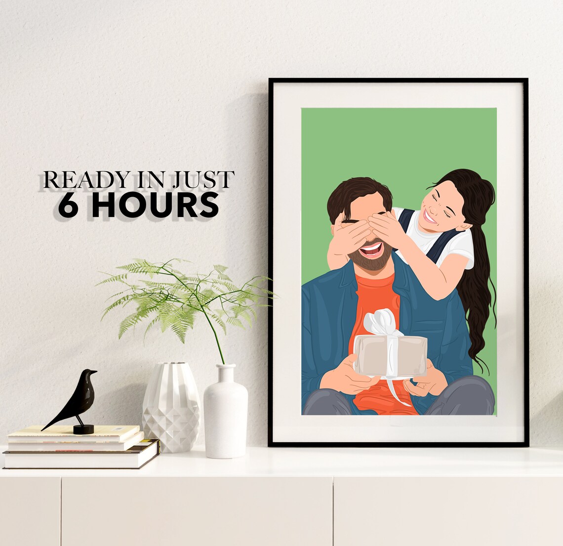 Custom Faceless Family Portrait, Father's Day Gift