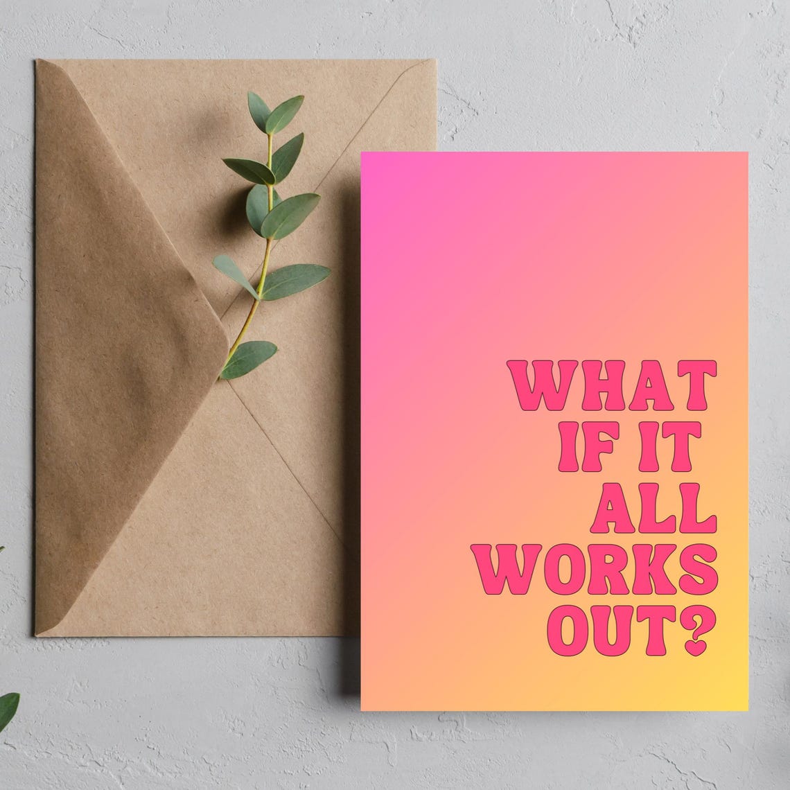 What If It All Works Out Retro Gradient Sunset Typography Poster - Image 2