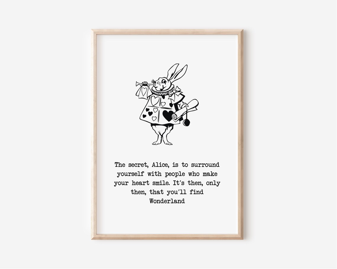 Alice in Wonderland Adventure Quote Art Print