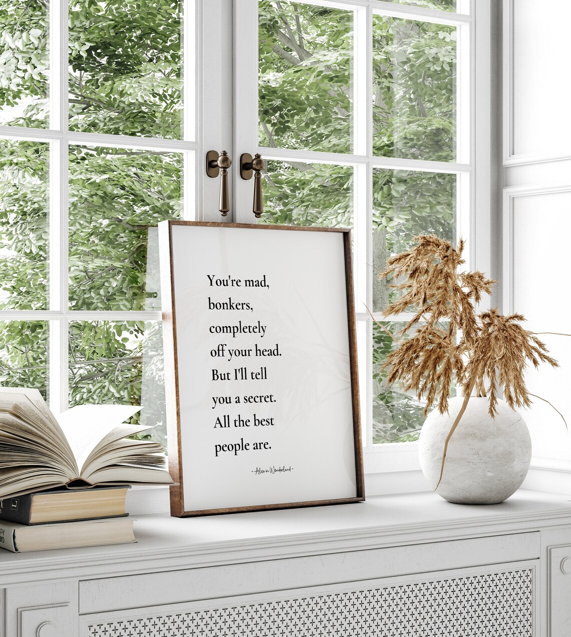 You 27re Mad Bonkers Alice In Wonderland Quote Print - Image 2