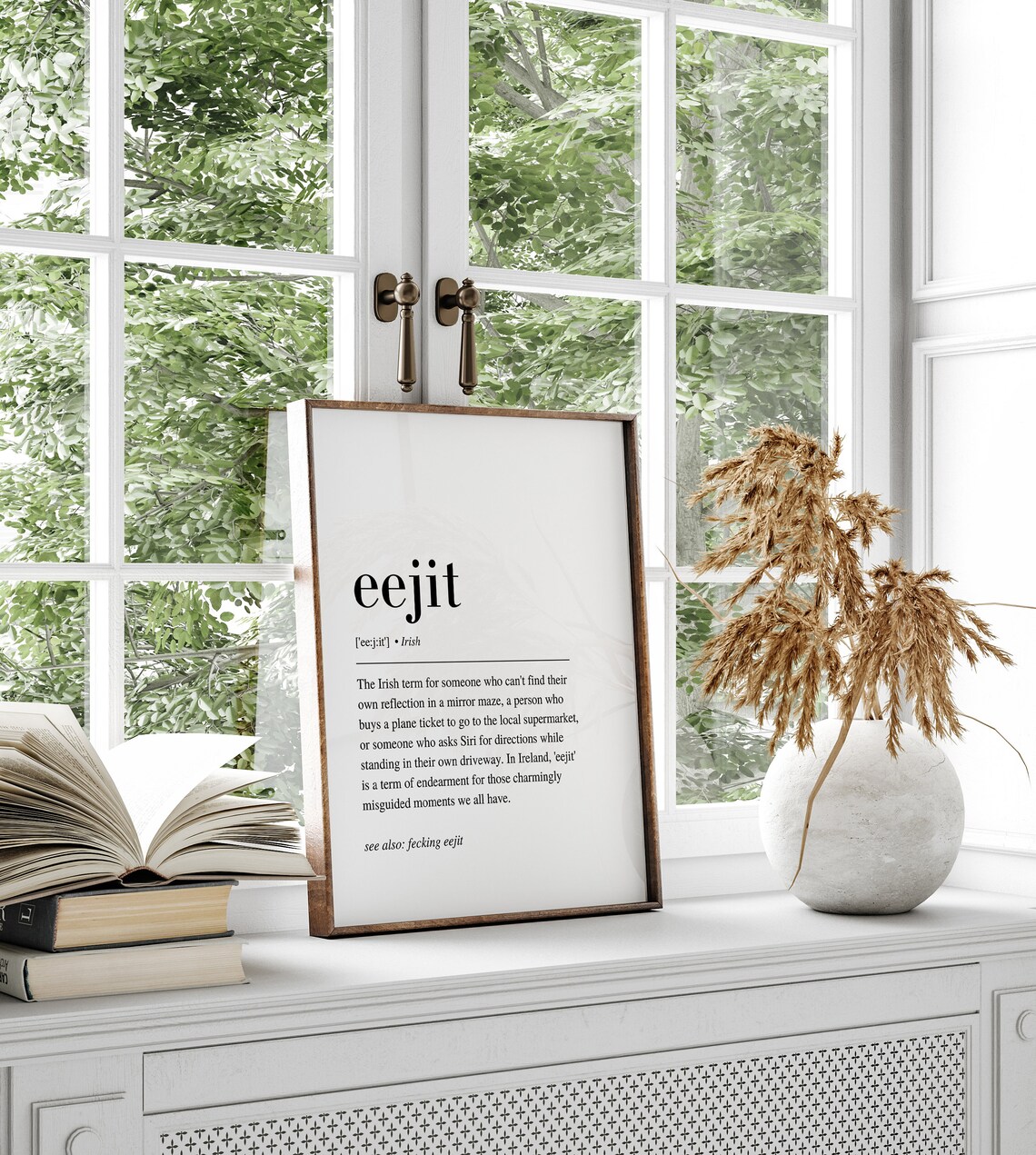 Eejit Definition Irish Home Decor Art Print - Image 3