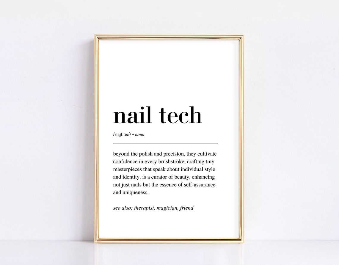 Nail Tech Definition Beauty Salon Wall Decor Artist Gift Wall Art - Image 3