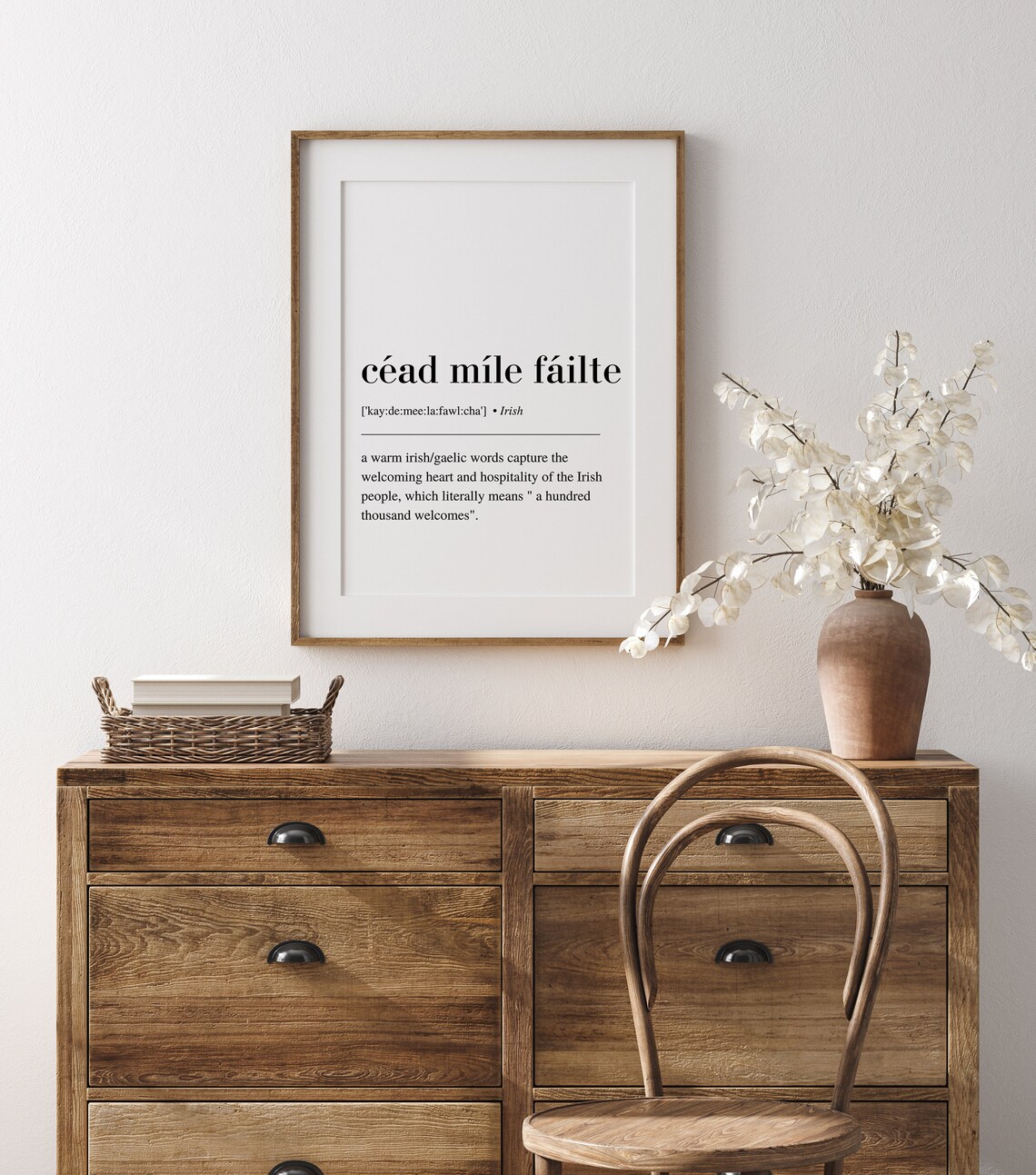 C e1d M edle F e1ilte Ireland Irish Welcome Sign Art Print - Image 2
