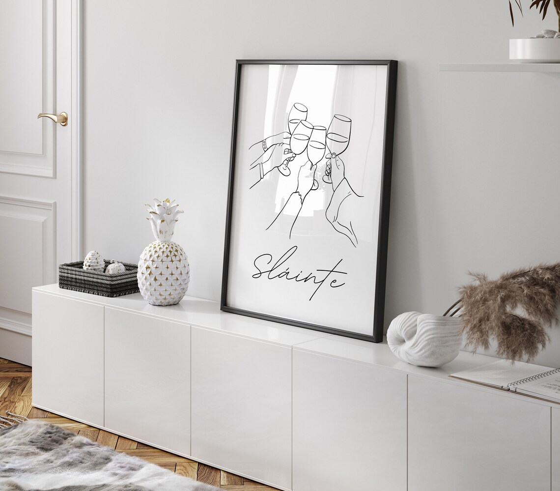 Slainte Sign Irish Cheers Bar Decor Art Print - Image 6