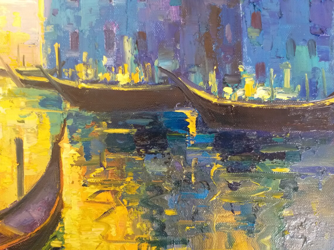 Venice Italy Grand Canal Gondolas Sunset Golden Glow Travel Poster - Image 4