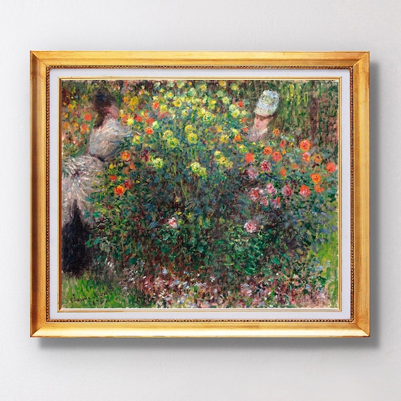 Claude Monet Ladies In Flowers 1875 Women In Flower Garden Poster