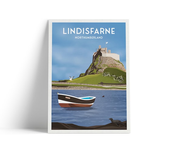 Lindisfarne Holy Island Northumberland Travel Poster