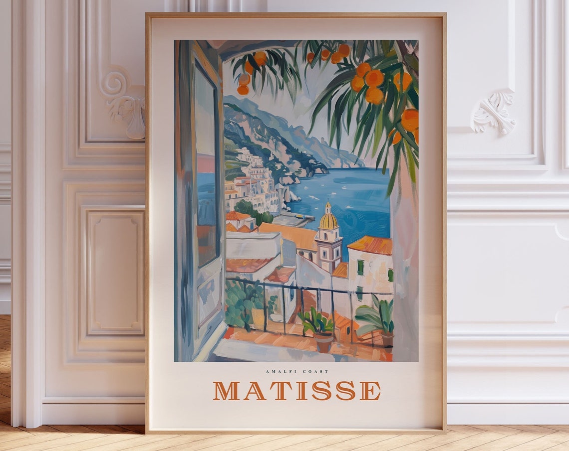 Matisse Print, Matisse-Inspired Amalfi Coast Art Print - Image 2