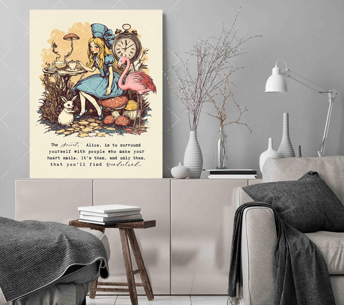 Vintage Alice In Wonderland Quote Wall Art Print - Image 3