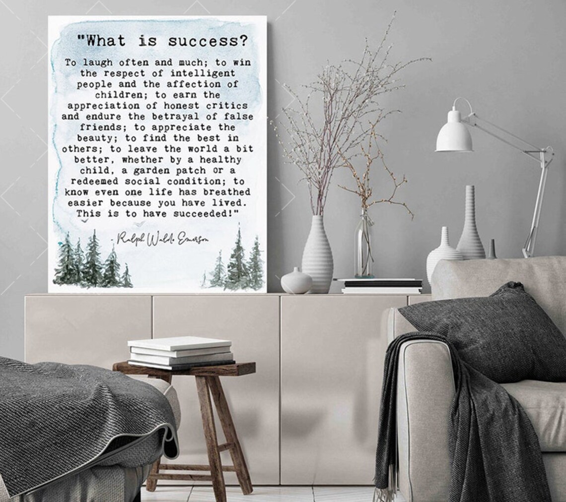 What Is Success? Ralph Waldo Emerson Quote Art Print - Image 3