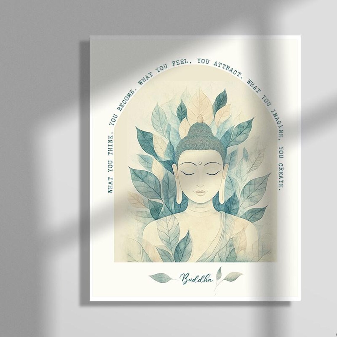 Buddha Wisdom Quote Art Print, Inspirational Decor